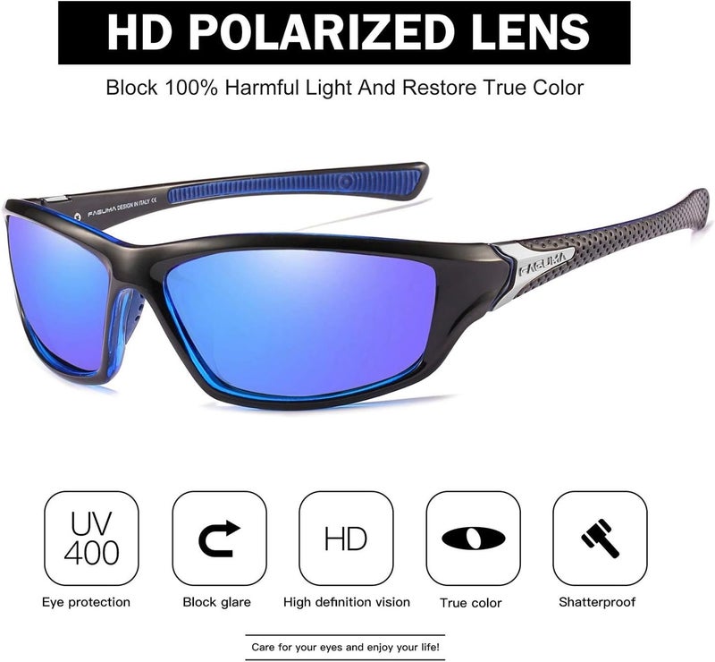 FAGUMA Sports Polarized Sunglasses For Men Cycling Driving Fishing UV400 Protection - Image 3
